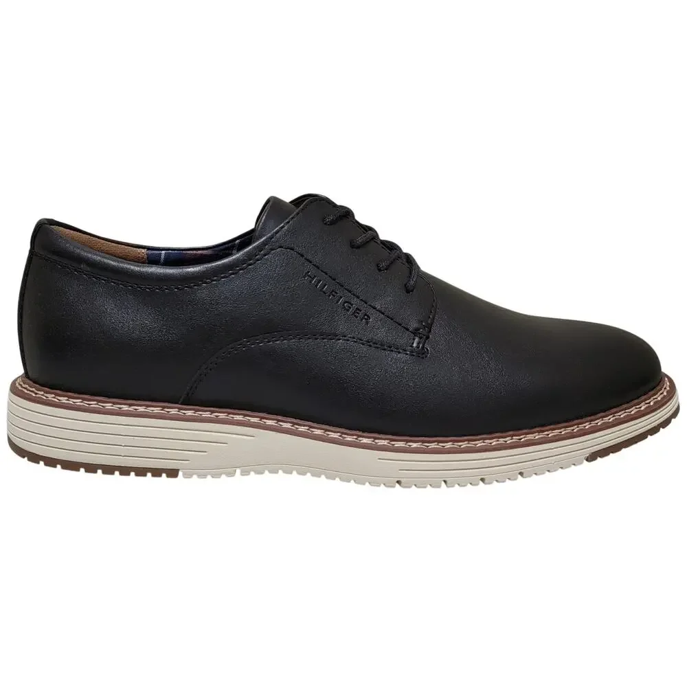 Tommy Hilfiger Men Hiday Casual Derby Oxfords Size US 10M Black Faux Leather